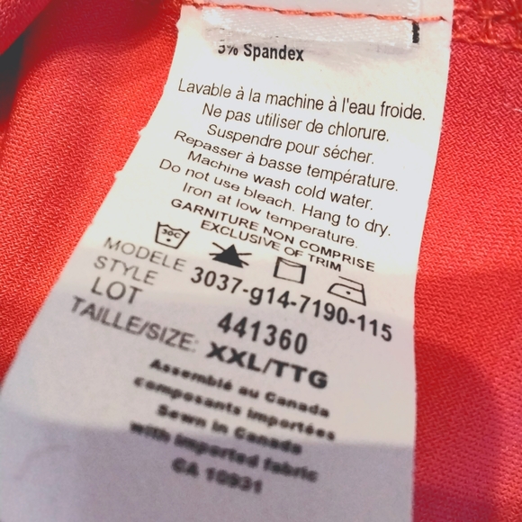 NWOT LAURA ladies sleeveless top in coral with goldtone band at neckline - Picture 7 of 8